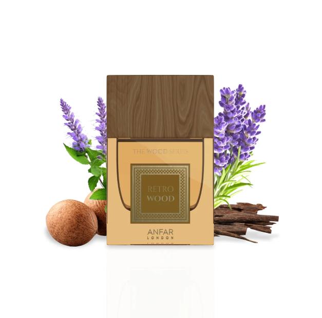 Anfar Perfume Retro Wood ExDP para Hombres y Mujeres 100 ml Serie The Wood Aroma Clásico y Duradero