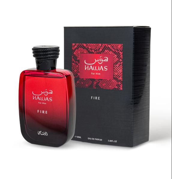 Rasasi Perfume Hawas for Him Fire EDP para hombres de 100 ml Fragancia Masculina de Alta Calidad