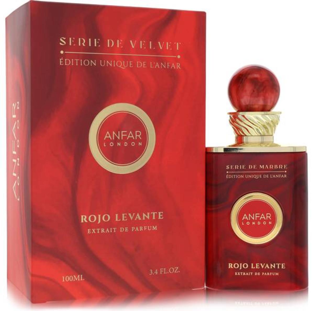 Anfar Perfume Rojo Levante ExDP para Mujeres 100 ml Serie de Velvet Edición Única de Anfar London