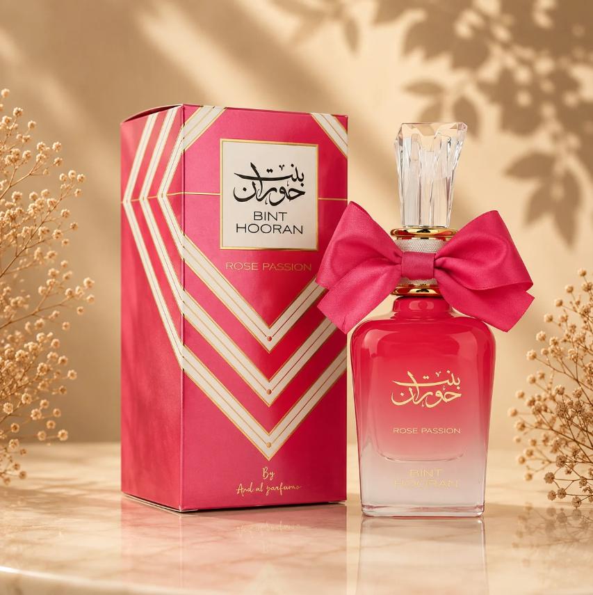 Ard Al Zaafaran Perfume Bint Hooran Rose Passion EDP para Mujeres 100 ml Fragancia Floral Romántica y Seductora