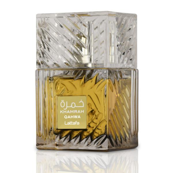 Khamrah Qahwa de Lattafa Perfumes 100ml - Fragancia Unisex con Notas de Canela, Vainilla y Café - Eau de Parfum