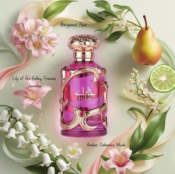 Lattafa Perfume Habik EDP para mujer 100 ml Fragancia Elegante y Atractiva para Mujeres