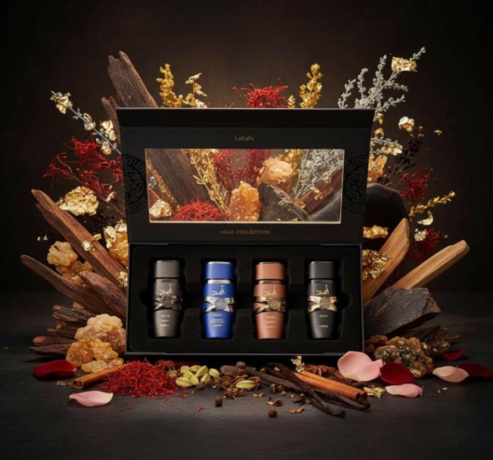 Lattafa Set de Perfumes Asad Collection EDP para Hombres 4x25ml Eau de Parfum Natural Spray