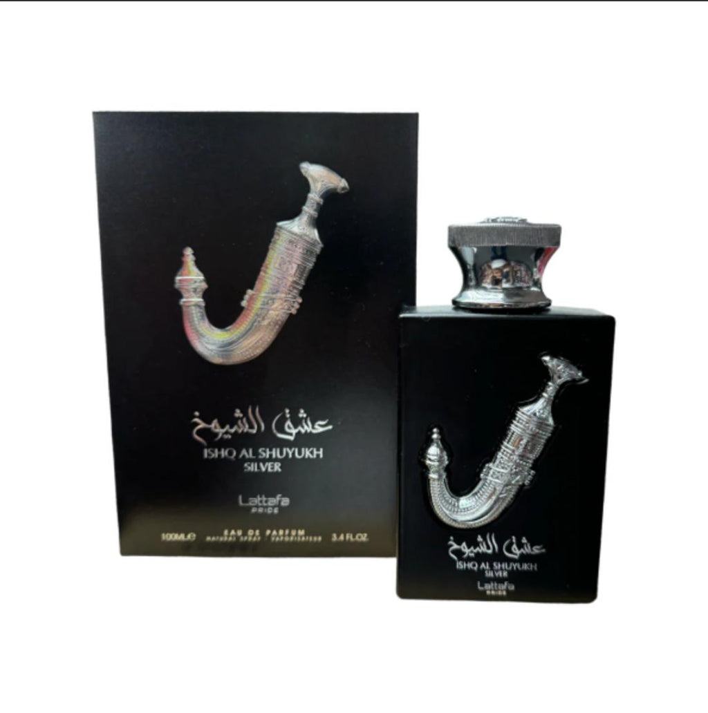 Lattafa Perfume Ishq Al Shuyukh Silver EDP para Hombres 100 ml Fragancia Masculina de Alta Calidad