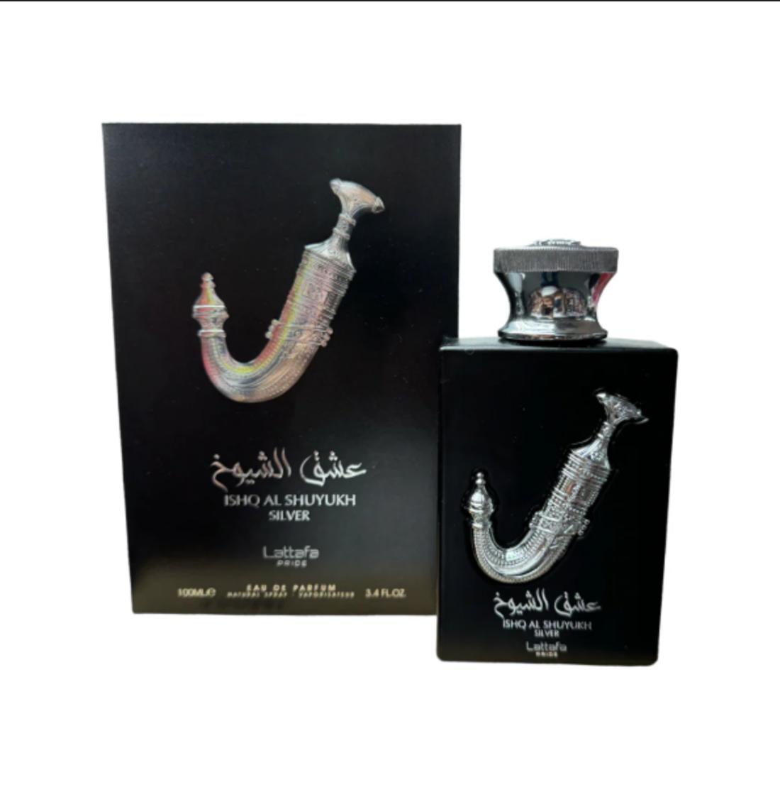 Lattafa Perfume Ishq Al Shuyukh Silver EDP para Hombres 100 ml Fragancia Masculina de Alta Calidad