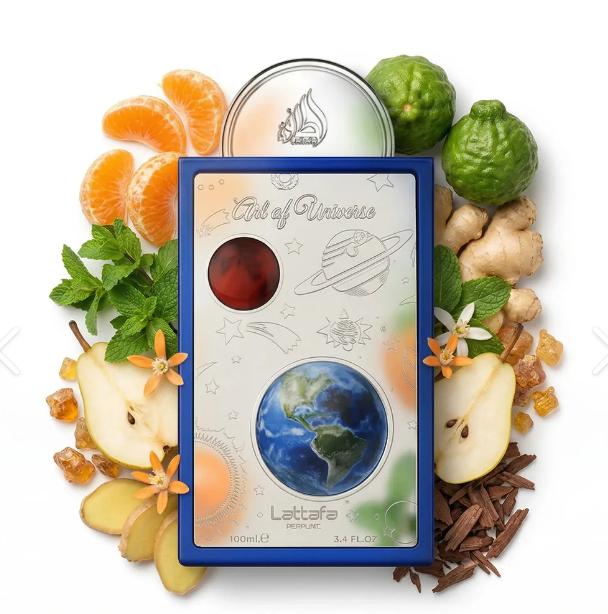 Lattafa Pride Art Of Universe Eau de Parfum Unisex 100 ml Perfume Cítrico Aromático y Elegante de Larga Duración para Hombres y Mujeres