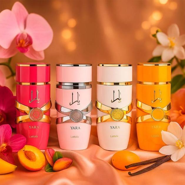 Lattafa Set de Regalo Perfume My Yara Collection 4x5 ml para Mujeres Fragancias Elegantes y Aromáticas