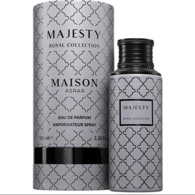 Maison Asrar Perfume Royal Collection Majesty EDP 100 ml para Hombres y Mujeres Fragancia Unisex de Alta Calidad