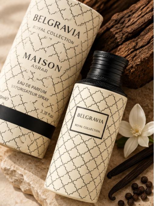 Maison Asrar Belgravia EDP 100 ml para Hombres y Mujeres Colección Real Perfume de Alta Calidad