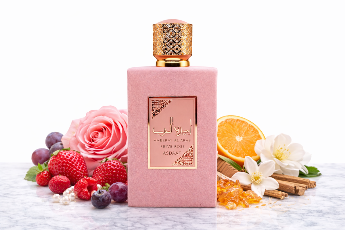 Perfume Ameerat Al Arab Prive Rose 100ml – Floral, Rosa y Almizclado | Mujer