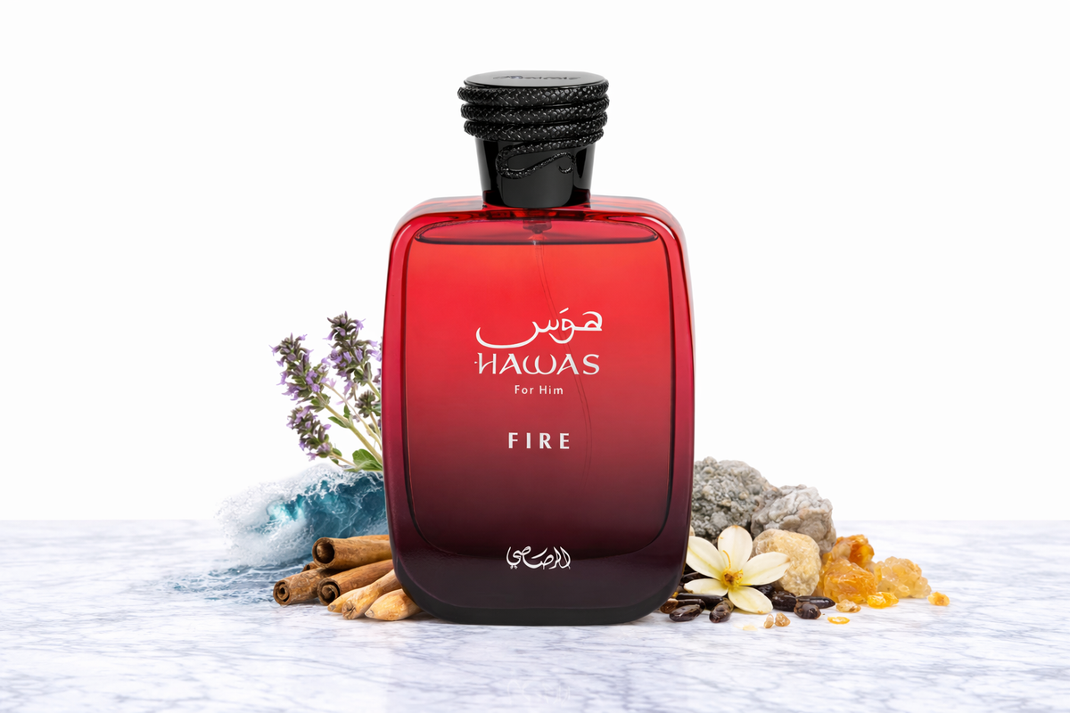 Perfume Rasasi Hawas Fire 100ml – Intenso, Especiado y Dulce | Hombre