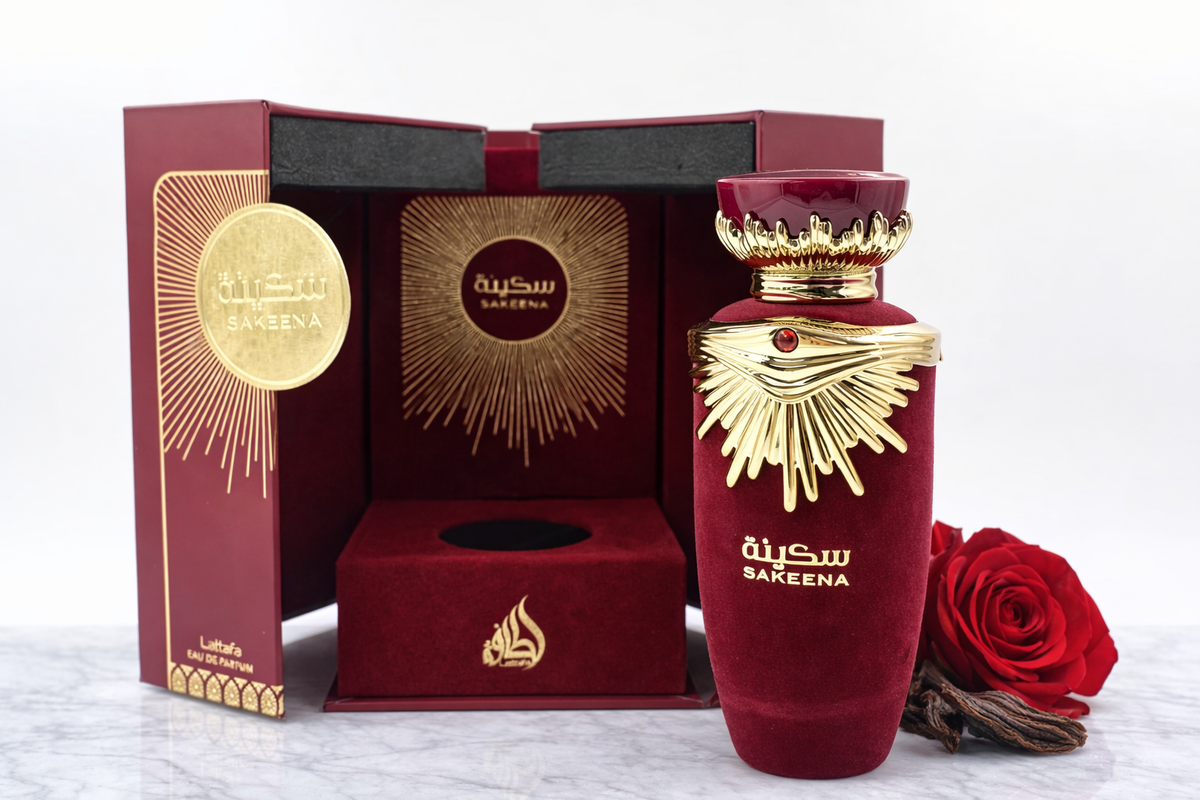 Perfume Sakeena Lattafa 100ml – Afrutado, Dulce y Cremoso | Mujer