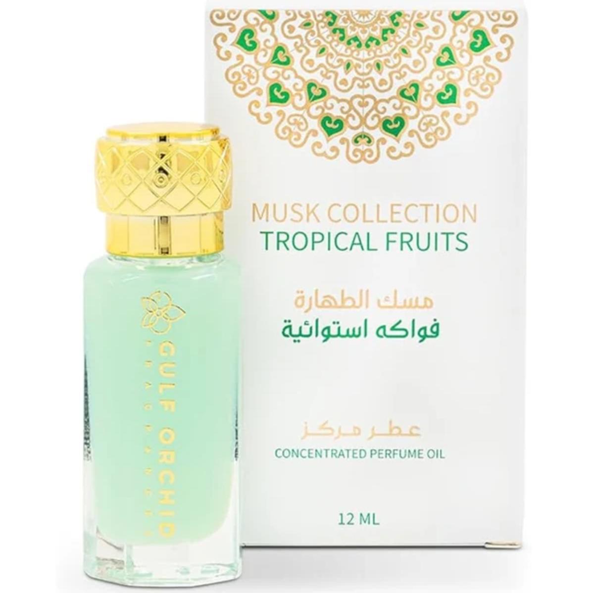 Gulf Orchid Perfume en Aceite Tropical Fruits Musk Collection para Mujeres 12 ml Aroma Concentrado de Frutas Tropicales y Musk
