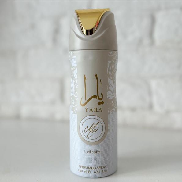 Lattafa Desodorante Yara Moi para Mujeres 200 ml Perfumado Spray de Calidad Superior