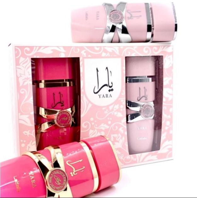 Lattafa Perfume Set 5 Aniversario Yara + Yara Candy EDP para mujeres 100 ml Regalo Especial para Ella