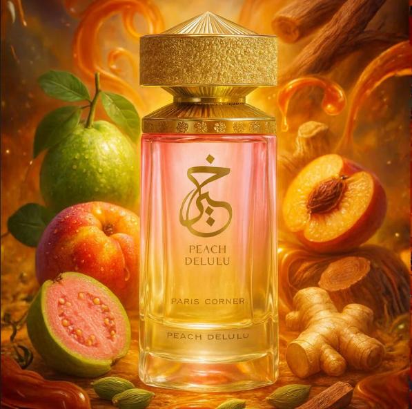 Khair Perfume Khair Peach Delulu EDP para Mujeres 100 ml de Paris Corner Fragancia Floral y Frutal
