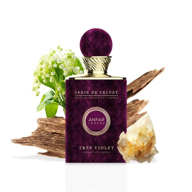 Anfar Perfume Tres Violet ExDP para Mujeres 100 ml Serie de Velvet Edición Única de Anfar
