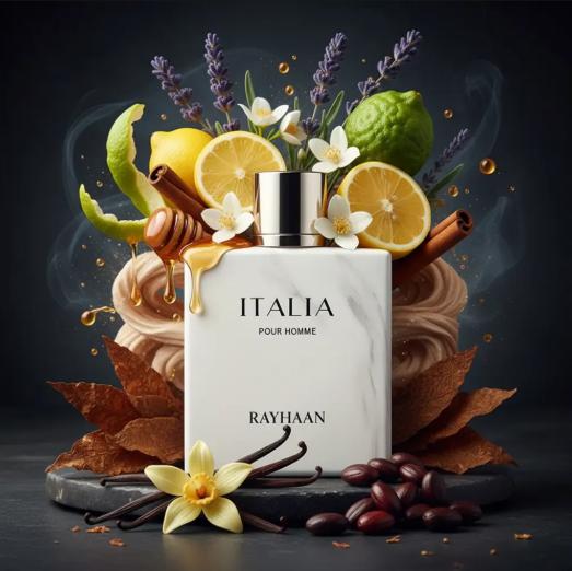 Rayhaan Perfume Italia EDP para Hombres 100 ml Fragancia Masculina con Notas de Cítricos y Flores