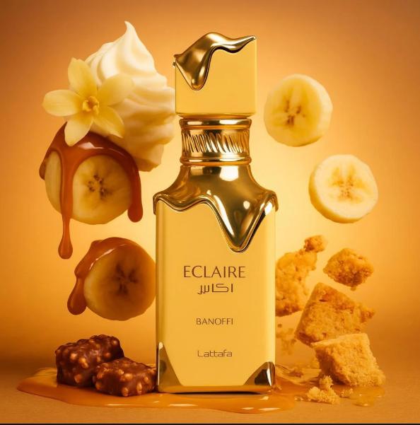 Lattafa Perfume Eclaire Banoffi EDP para Hombres y Mujeres 100 ml Fragancia Unisex de Alta Calidad