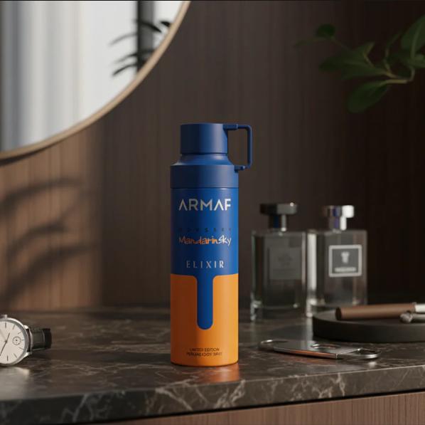 Armaf Desodorante Odyssey Mandarin Sky Elixir 200 ml para Hombres Edición Limitada Fragancia Corporal Spray