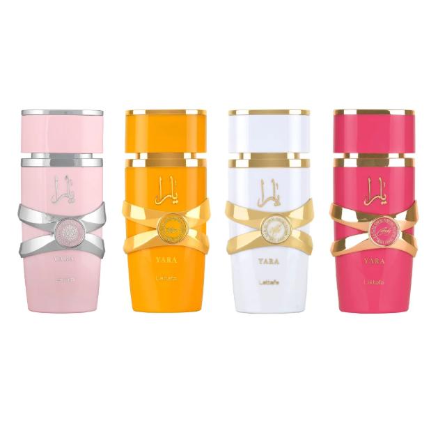 Lattafa Set de Regalo Perfume My Yara Collection 4x5 ml para Mujeres Fragancias Elegantes y Aromáticas