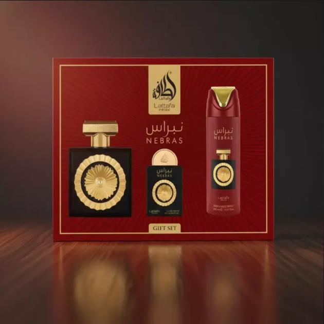 Lattafa Set de Regalo Perfume Nebras para Hombres y Mujeres con Fragancia Exclusiva y Elegante
