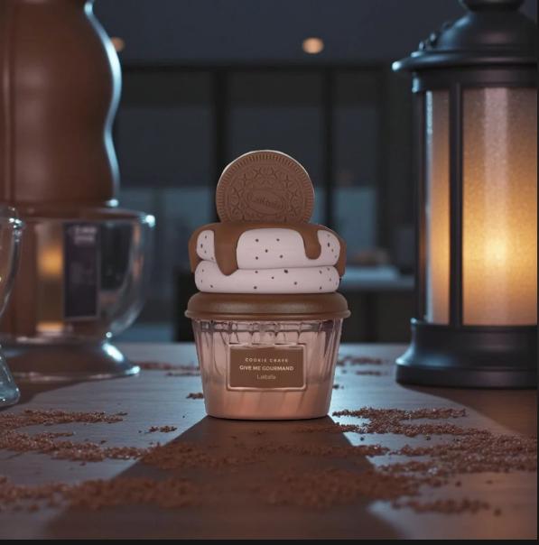 Lattafa Perfume Cookie Crave EDP para Hombres y Mujeres 75 ml Fragancia Unisex con Diseño de Galleta y Helado