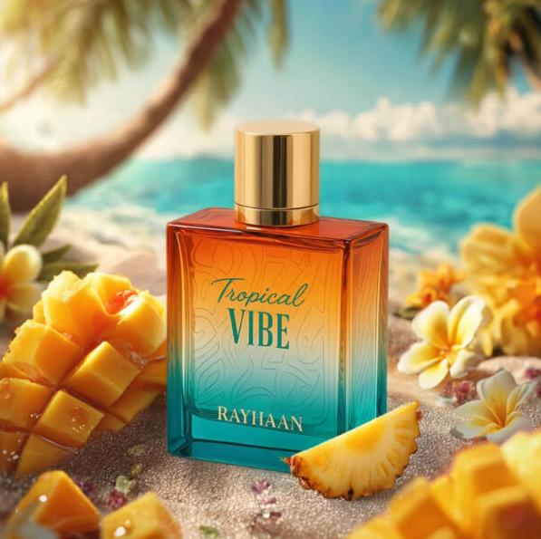 Rayhaan Perfume Tropical Vibe EDP para Hombres y Mujeres 100 ml Fragancia Unisex con Aroma Exótico y Fresco