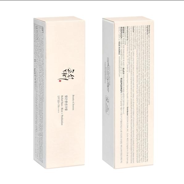 Beauty of Joseon Protector Solar Orgánico con Arroz y Probióticos SPF50 50 ml para Cuidado de la Piel