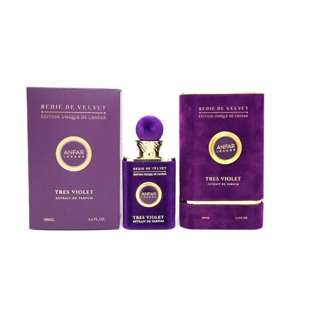 Anfar Perfume Tres Violet ExDP para Mujeres 100 ml Serie de Velvet Edición Única de Anfar