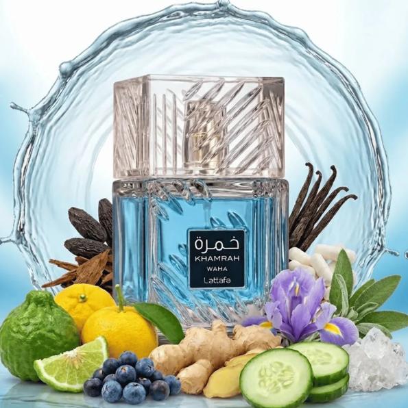 Lattafa Perfume Khamrah Waha EDP para Hombres y Mujeres 100 ml Fragancia Unisex de Alta Calidad