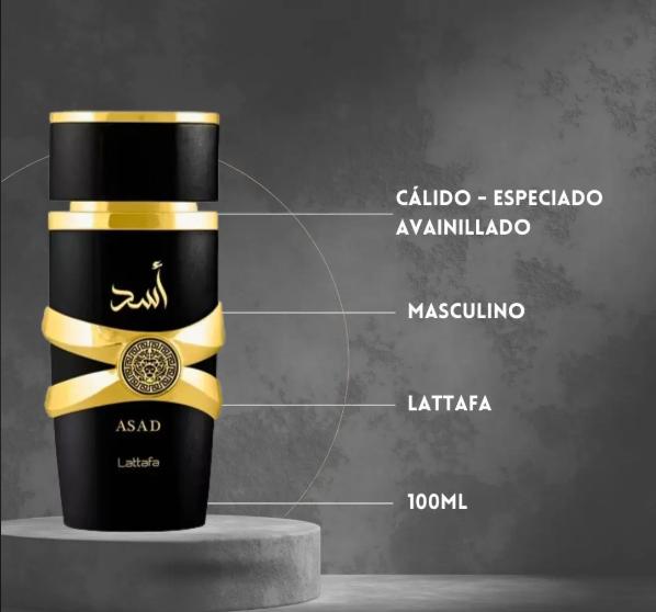 Lattafa Perfume Asad EDP para Hombres 100 ml Fragancia Masculina de Alta Calidad