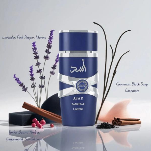 Lattafa Perfume Asad Zanzibar Limited Edition EDP para Hombres 100 ml Fragancia Masculina de Alta Calidad