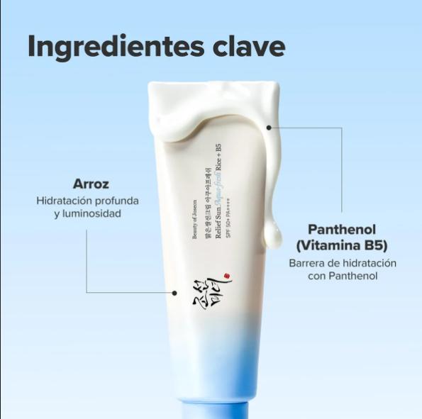 Beauty of Joseon Protector Solar Orgánico con Aquan Fresh Arroz y B5 SPF 50 50 ml para Cuidado de la Piel