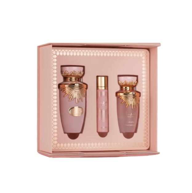 Lattafa Set Perfume Haya para Mujeres con Elegante Diseño y Aroma Exquisito