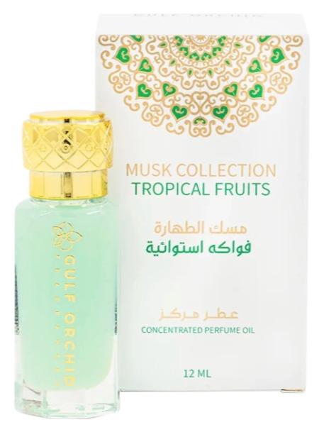 Gulf Orchid Perfume en Aceite Tropical Fruits Musk Collection para Mujeres 12 ml Aroma Concentrado de Frutas Tropicales y Musk