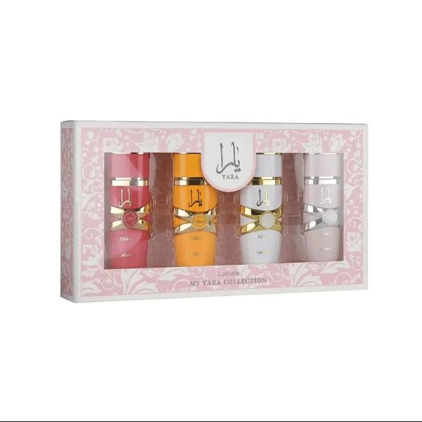 Lattafa Set de Perfumes My Yara Collection para Mujeres 4x25ml Fragancias Elegantes y Aromáticas