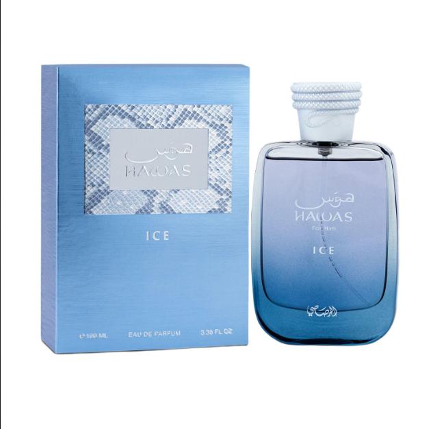 Rasasi Perfume Hawas Ice EDP para Hombres 100 ml Fragancia Fresca y Atractiva para Hombres