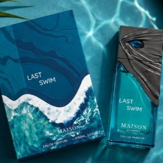 Maison Asrar Perfume Last Swim EDP para Hombres y Mujeres 100 ml Fragancia Unisex con Diseño Acuático