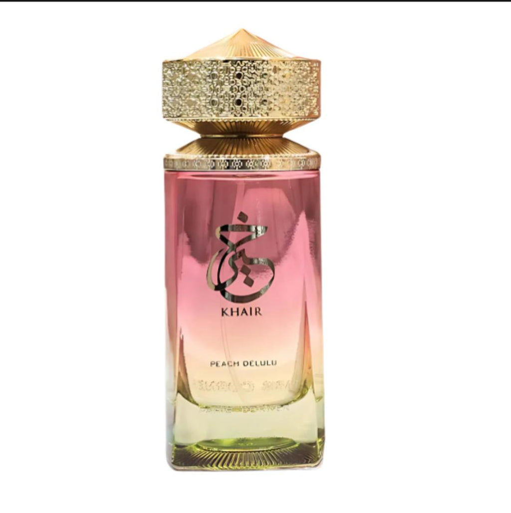 Khair Perfume Khair Peach Delulu EDP para Mujeres 100 ml de Paris Corner Fragancia Floral y Frutal