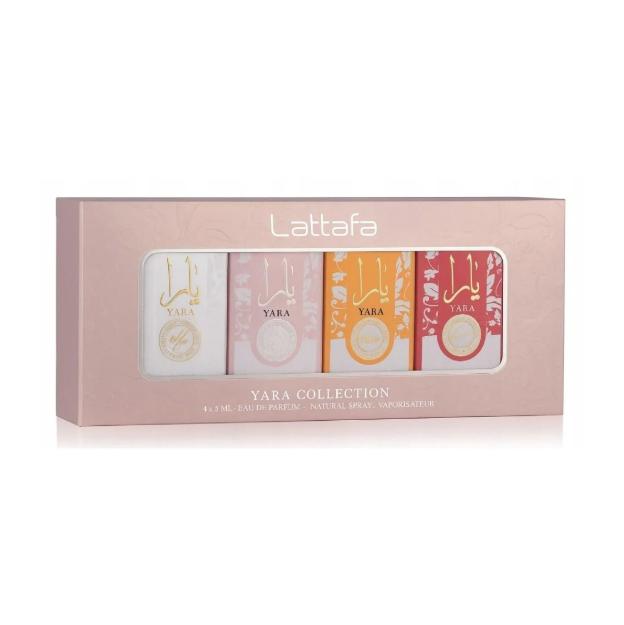 Lattafa Set de Regalo Perfume My Yara Collection 4x5 ml para Mujeres Fragancias Elegantes y Aromáticas