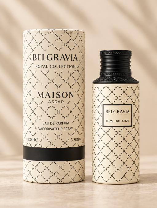 Maison Asrar Belgravia EDP 100 ml para Hombres y Mujeres Colección Real Perfume de Alta Calidad