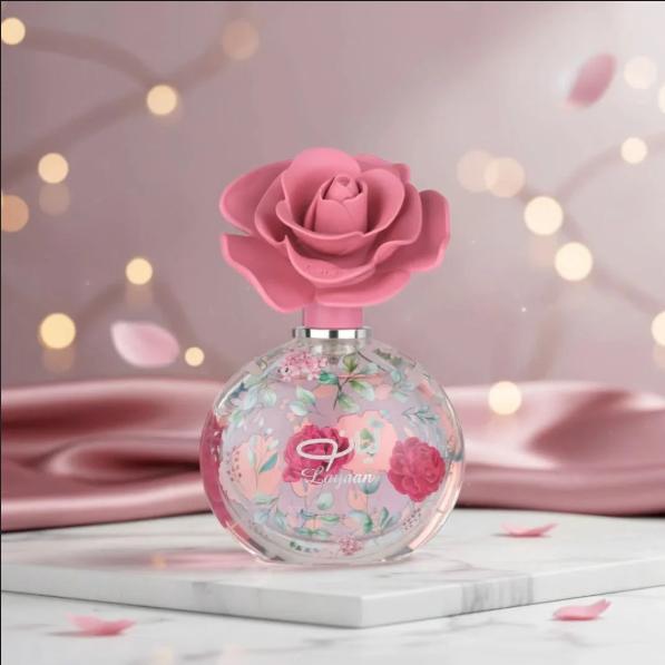 Lattafa Perfume Layaan EDP para Mujeres 75 ml Fragancia Floral con Diseño de Rosa Elegante