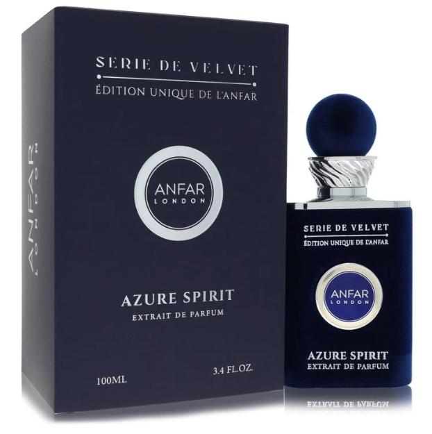 Anfar Perfume Azure Spirit ExDP para Hombres 100 ml Serie de Velvet Edición Única de Anfar London