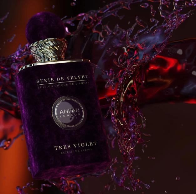 Anfar Perfume Tres Violet ExDP para Mujeres 100 ml Serie de Velvet Edición Única de Anfar
