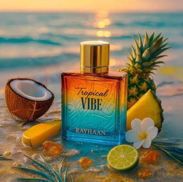 Rayhaan Perfume Tropical Vibe EDP para Hombres y Mujeres 100 ml Fragancia Unisex con Aroma Exótico y Fresco