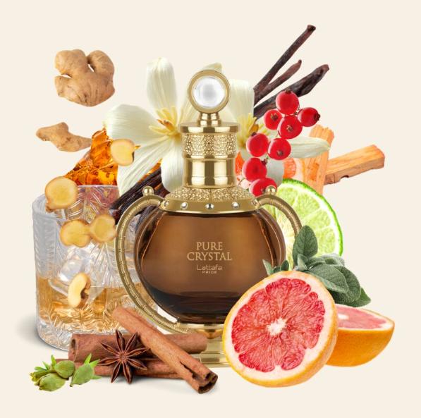 Lattafa Perfume Pure Crystal EDP para Hombres y Mujeres 100 ml Fragancia Unisex de Alta Calidad