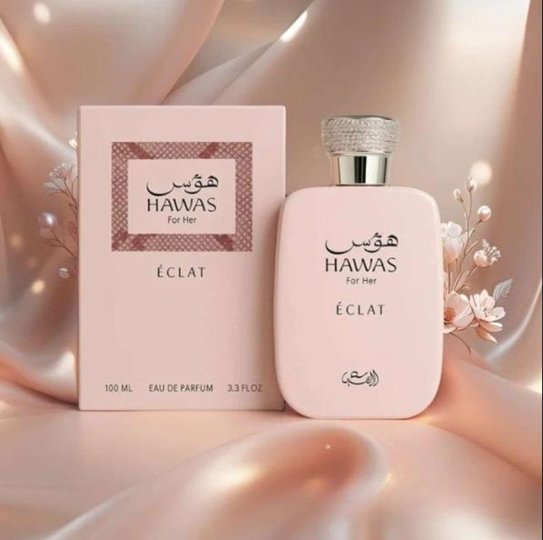 Rasasi Perfume Hawas for Her Eclat EDP para mujeres de 100 ml Fragancia Elegante y Atractiva