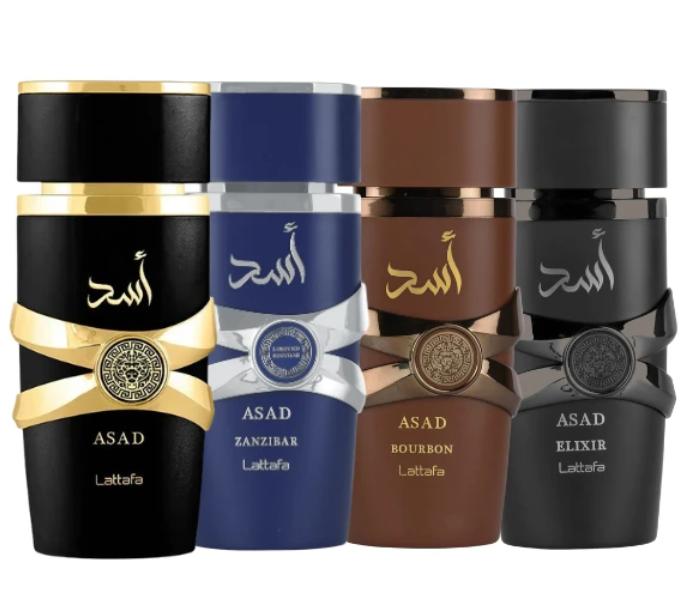 Lattafa Set de Perfumes Asad Collection EDP para Hombres 4x25ml Eau de Parfum Natural Spray