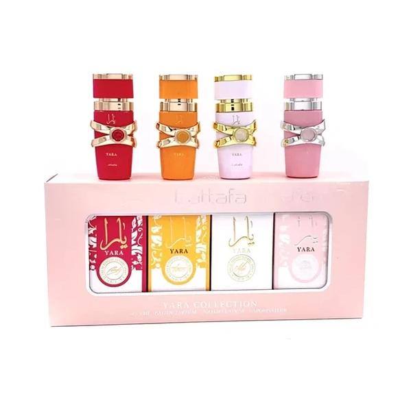 Lattafa Set de Regalo Perfume My Yara Collection 4x5 ml para Mujeres Fragancias Elegantes y Aromáticas